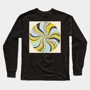 Groovy Retro Nature Inspired Boho Swirl Long Sleeve T-Shirt